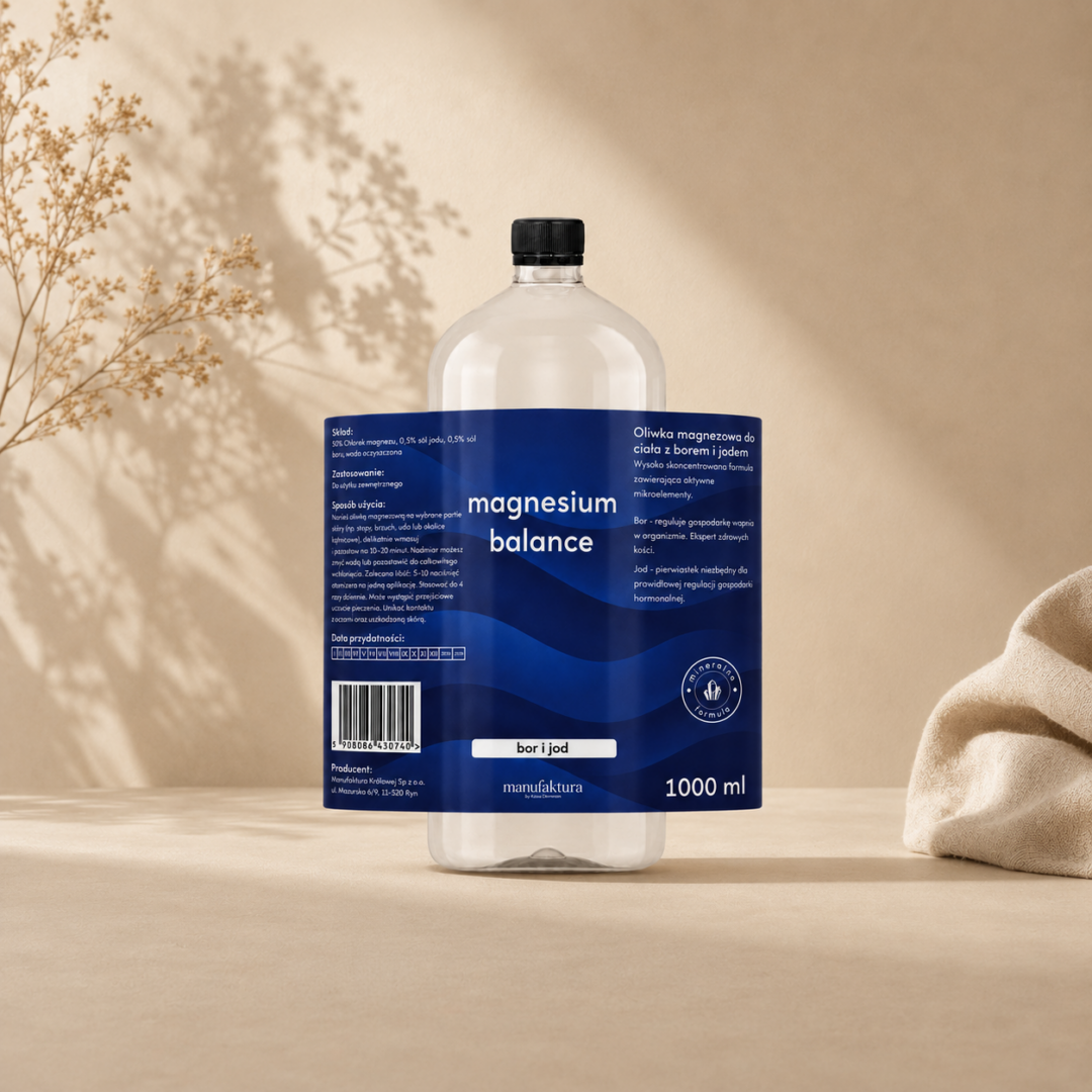 Oliwka magnezowa do ciała z borem i jodem - 1000ml
