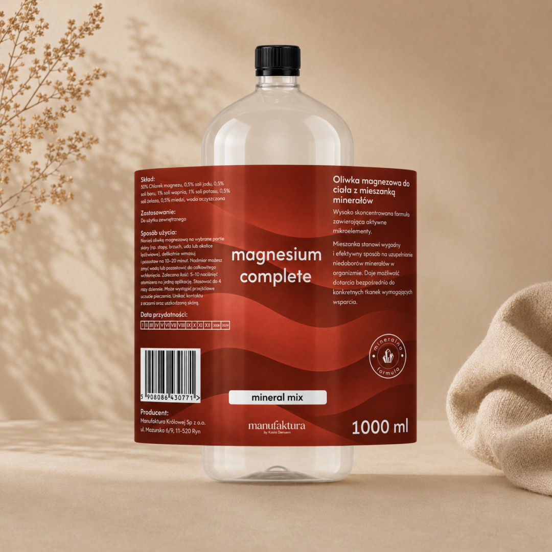 Oliwka magnezowa do ciała z mieszanką minerałów - 1000ml