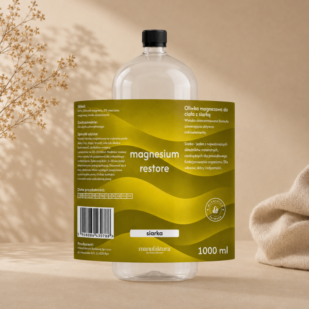 Oliwka magnezowa do ciała z siarką - 1000ml