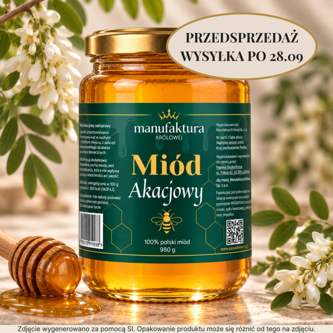 miód akacjowy zdjęcie produktowe przedsprzedaż