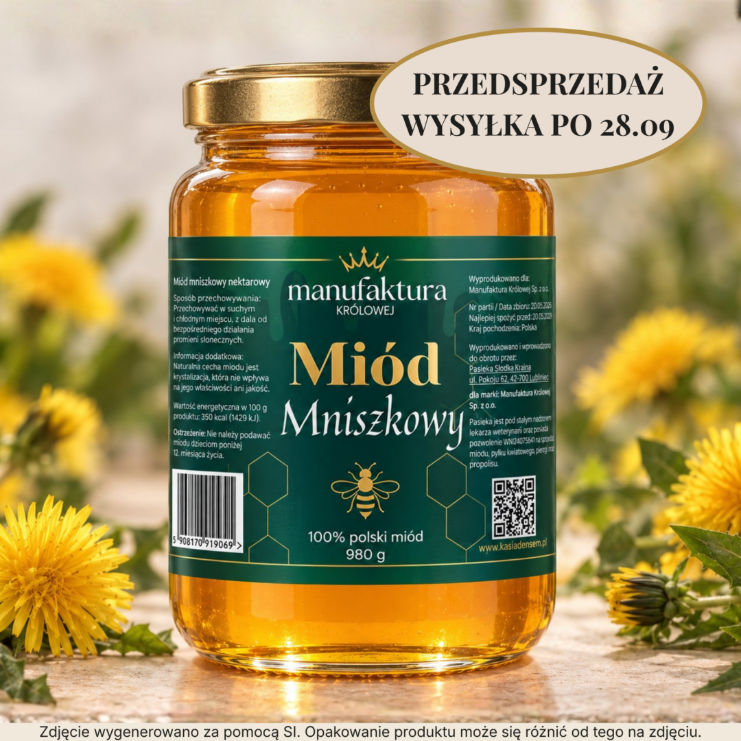 miód mniszkowy zdjęcie produktowe przedsprzedaż